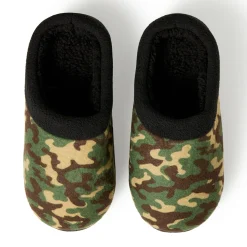Boys Printed Camo Fleece Clog Slipper