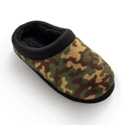 Boys Printed Camo Fleece Clog Slipper