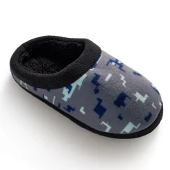 Boys Printed Glitch Fleece Clog Slipper