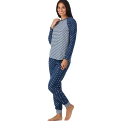 Brushed Mini Waffle Thermal Long Sleeve with Jogger Pajama Set