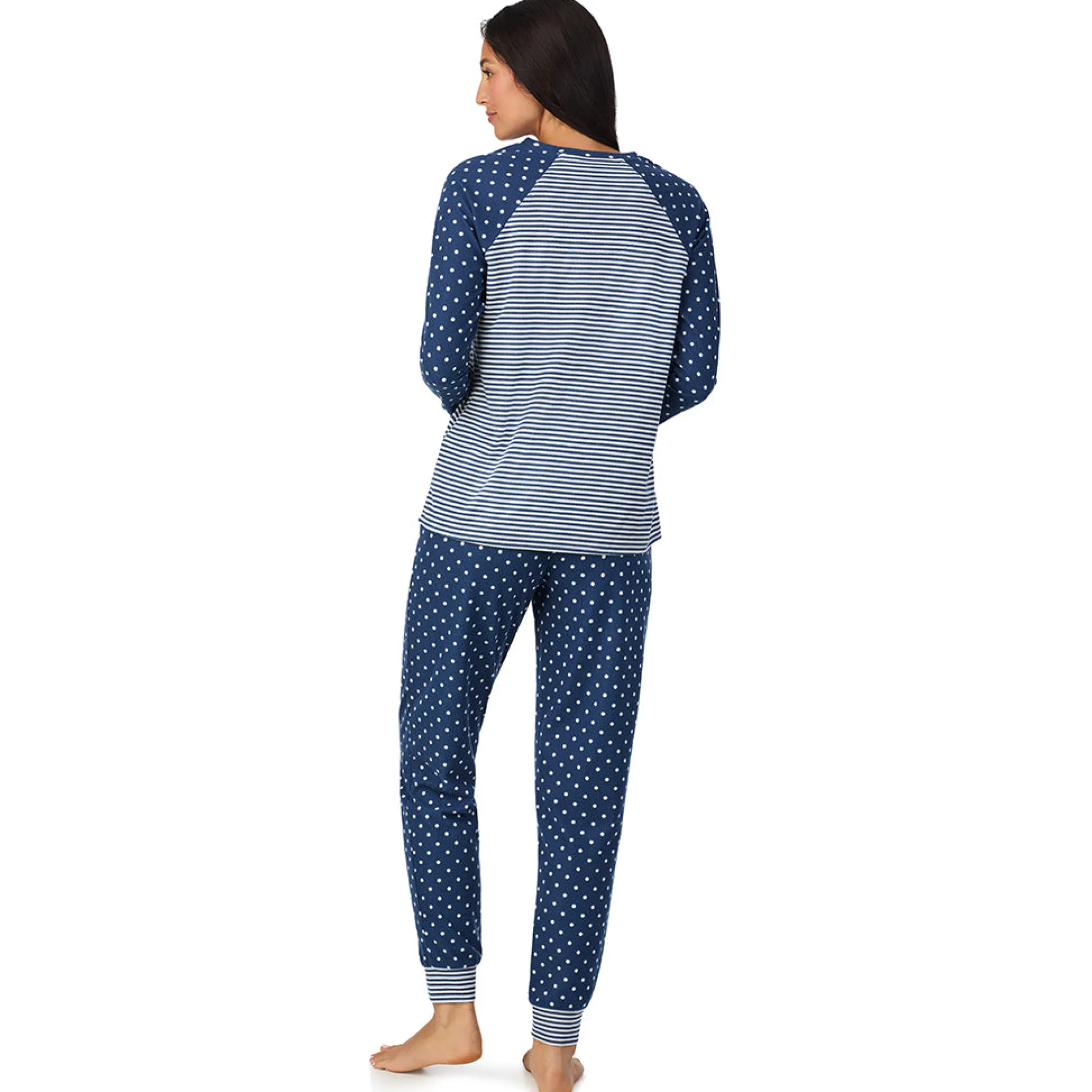 Brushed Mini Waffle Thermal Long Sleeve with Jogger Pajama Set