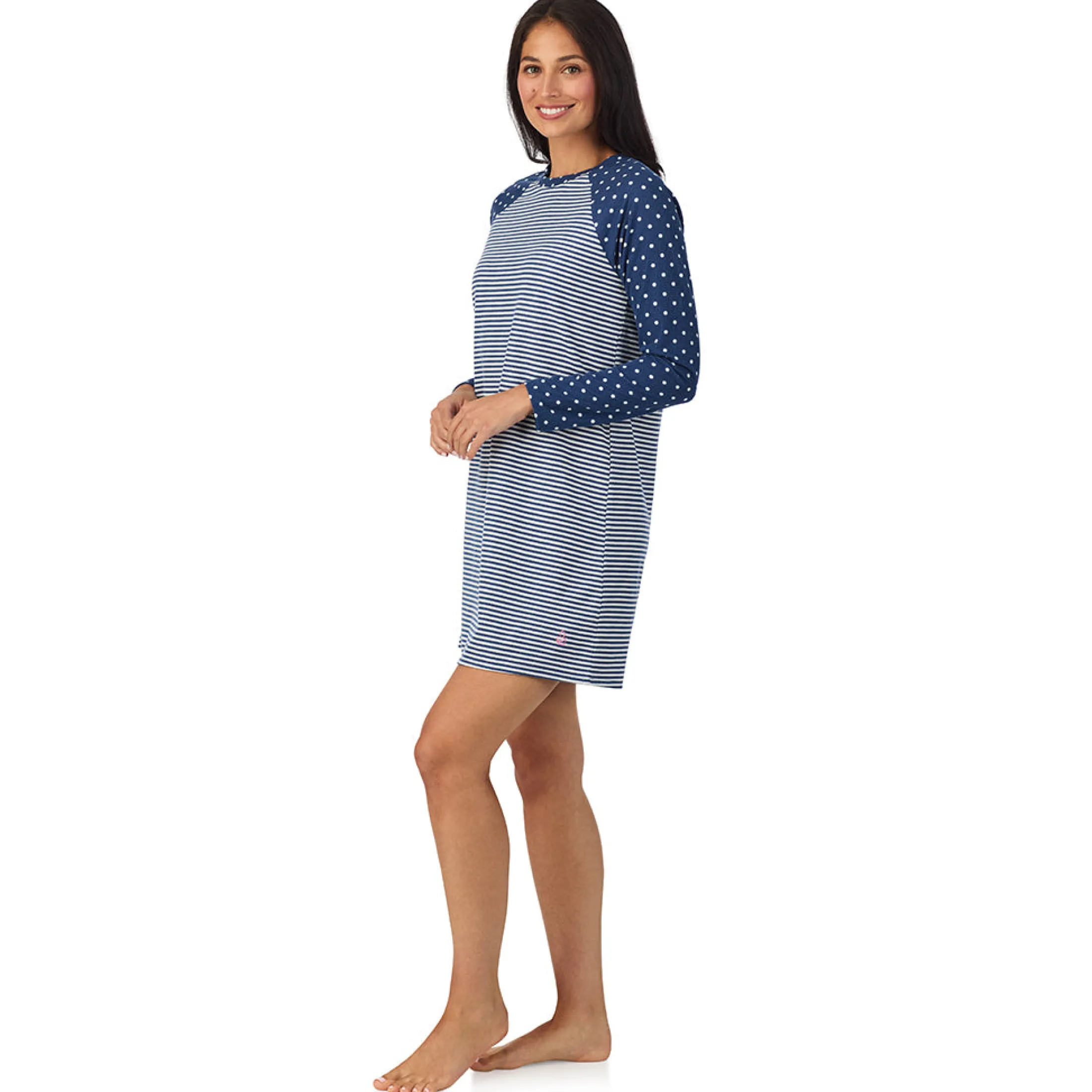 Brushed Mini Waffle Thermal Long Sleeve Sleepshirt