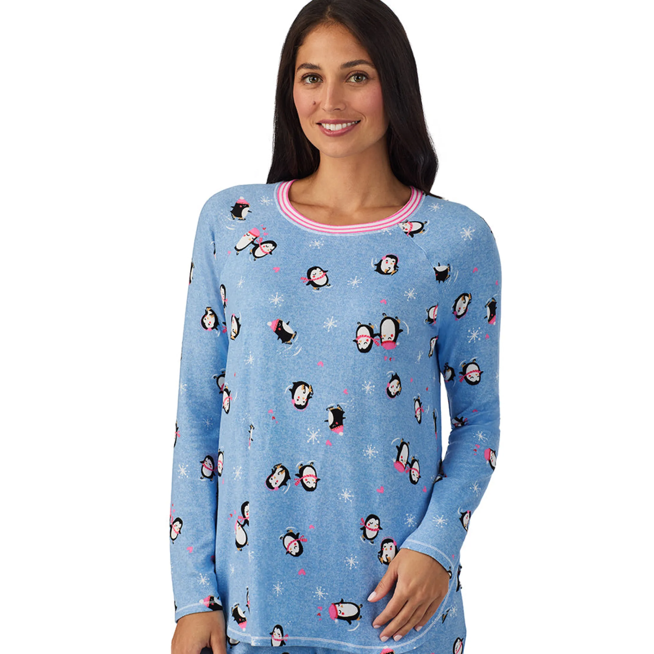 Brushed Sweater Knit Long Sleeve Top with Jogger 2-Pc Pajama Set