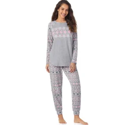 Brushed Sweater Knit Long Sleeve Pajama Set
