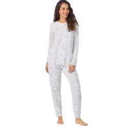 Brushed Sweater Knit Long Sleeve Pajama Set