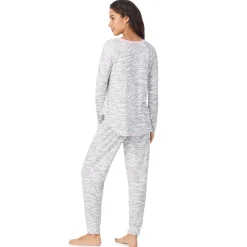 Brushed Sweater Knit Long Sleeve Pajama Set