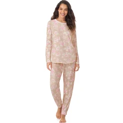 Brushed Sweater Knit Long Sleeve Pajama Set