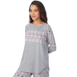 Brushed Sweater Knit Long Sleeve Pajama Set