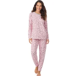 Brushed Sweater Knit Long Sleeve Pajama Set