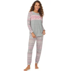 Brushed Sweater Knit Long Sleeve Pajama Set
