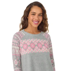 Brushed Sweater Knit Long Sleeve Pajama Set