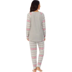 Brushed Sweater Knit Long Sleeve Pajama Set