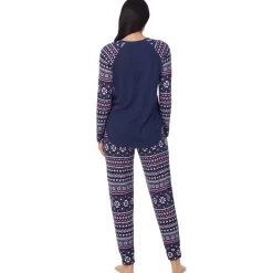 Brushed Sweater Knit Long Sleeve Pajama Set