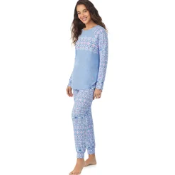 Brushed Sweater Knit Long Sleeve Pajama Set