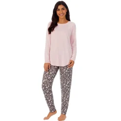 Brushed Sweater Knit Long Sleeve Pajama Set