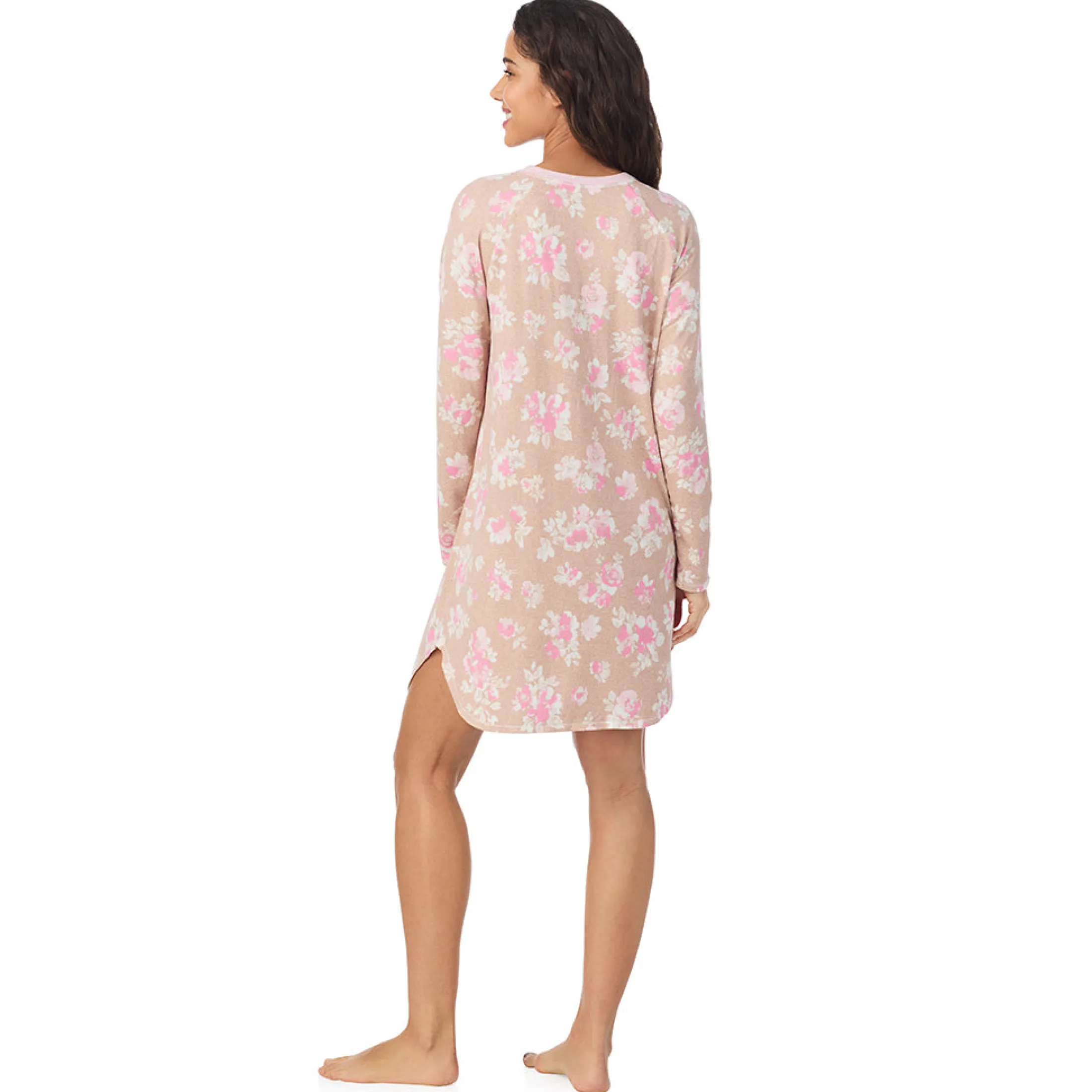 Brushed Sweater Knit Long Sleeve Sleepshirt