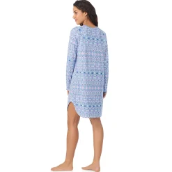 Brushed Sweater Knit Long Sleeve Sleepshirt