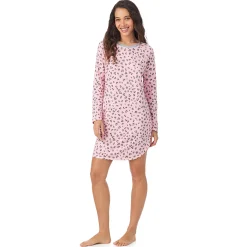 Brushed Sweater Knit Long Sleeve Sleepshirt