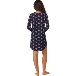 Brushed Sweater Knit Long Sleeve Sleepshirt