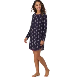 Brushed Sweater Knit Long Sleeve Sleepshirt