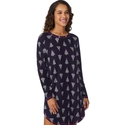 Brushed Sweater Knit Long Sleeve Sleepshirt