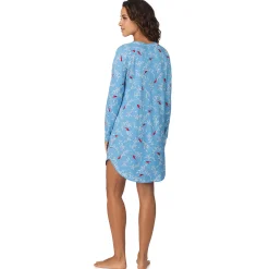 Brushed Sweater Knit Long Sleeve Sleepshirt