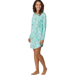 Brushed Sweater Knit Long Sleeve Sleepshirt