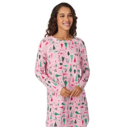 Brushed Sweater Knit Long Sleeve Sleepshirt