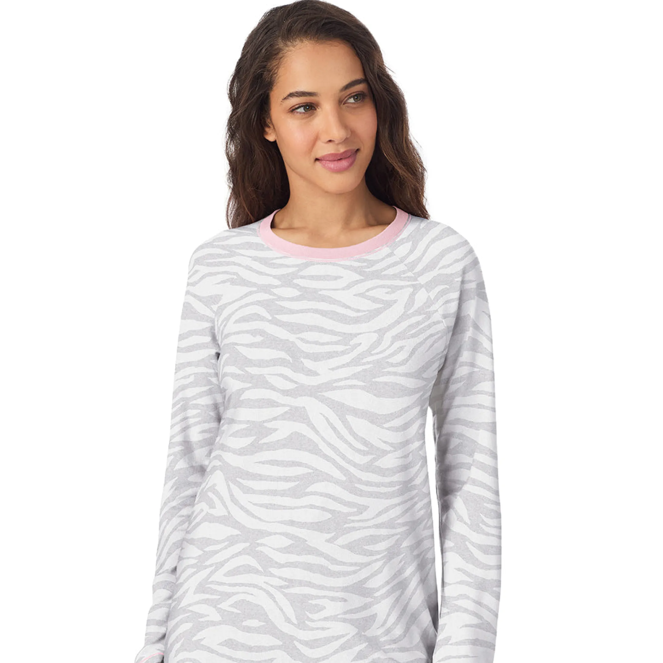 Brushed Sweater Knit Long Sleeve Sleepshirt