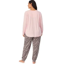 Brushed Sweater Knit Long Sleeve Pajama Set PLUS
