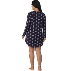 Brushed Sweater Knit Long Sleeve Sleepshirt PLUS