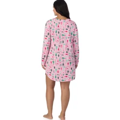 Brushed Sweater Knit Long Sleeve Sleepshirt PLUS