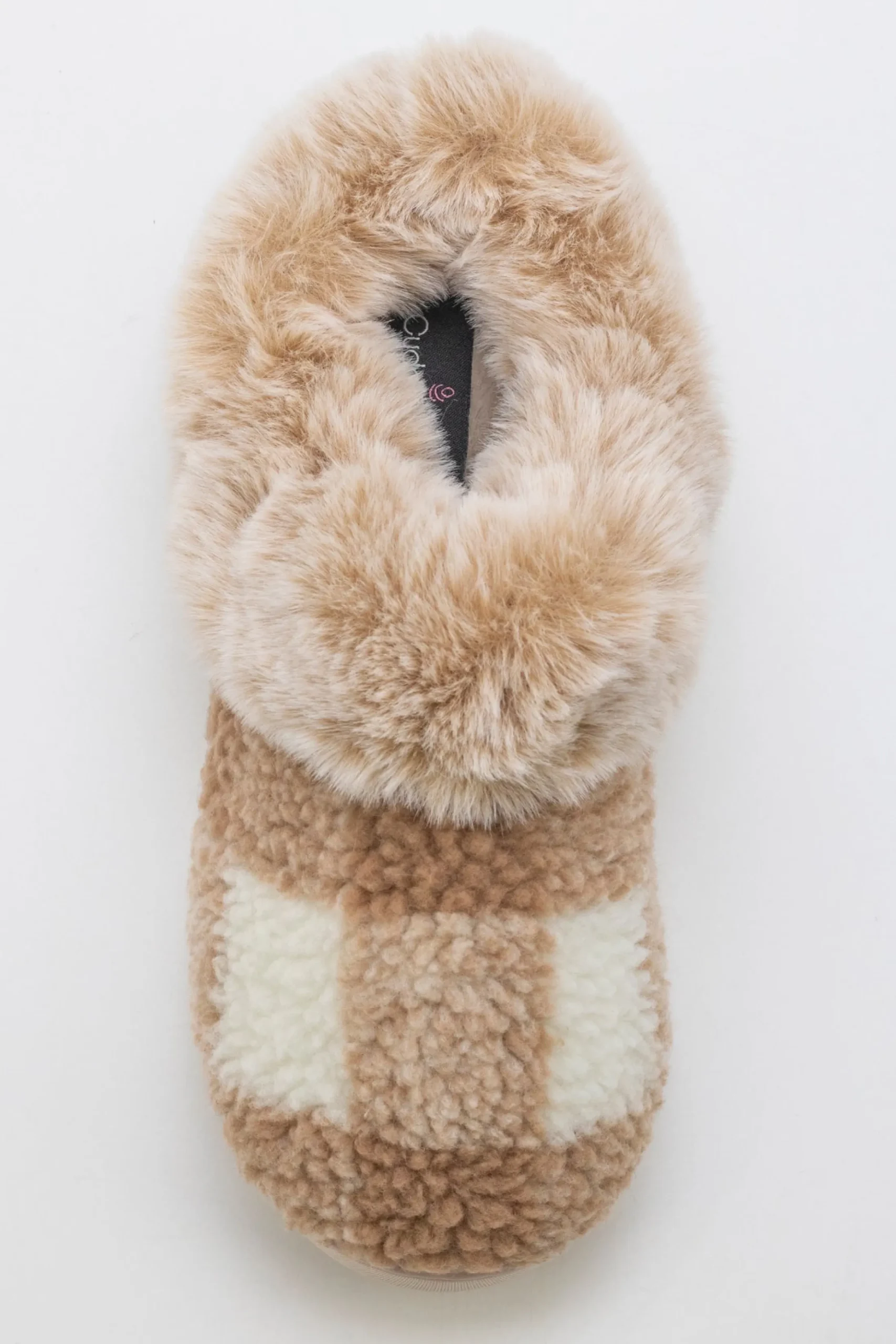 Buffalo Plaid Clog Slipper with Contrast Sherpa Lining