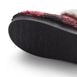 Buffalo Plaid Clog Slipper with Contrast Sherpa Lining