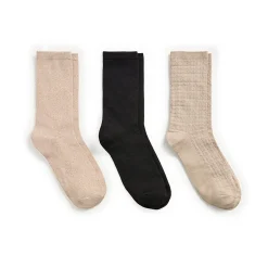 Circles Texture Midweight Crew Sock 3-Pack