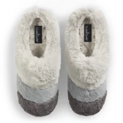 Colorblock Faux Fur Clog Slipper