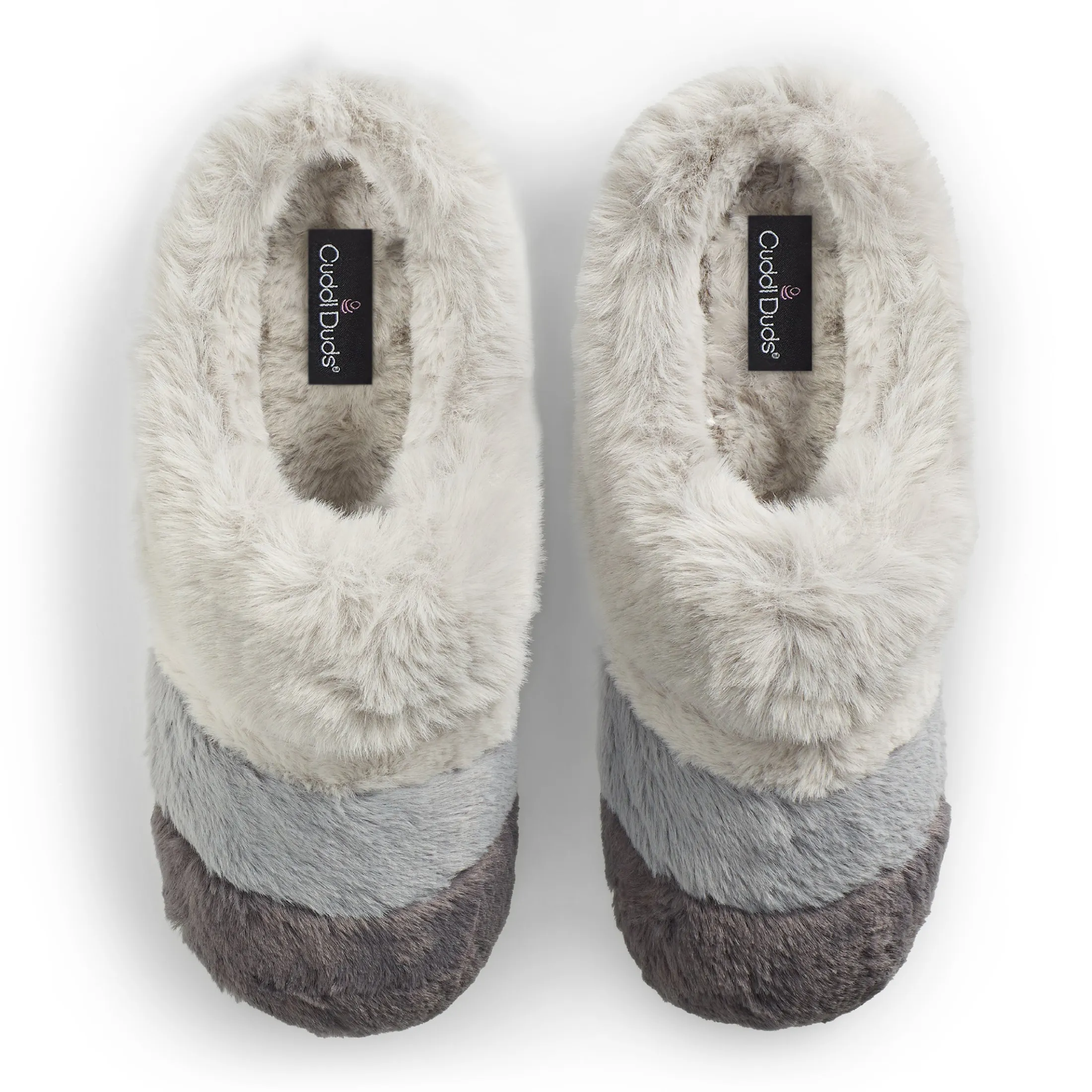 Colorblock Faux Fur Clog Slipper