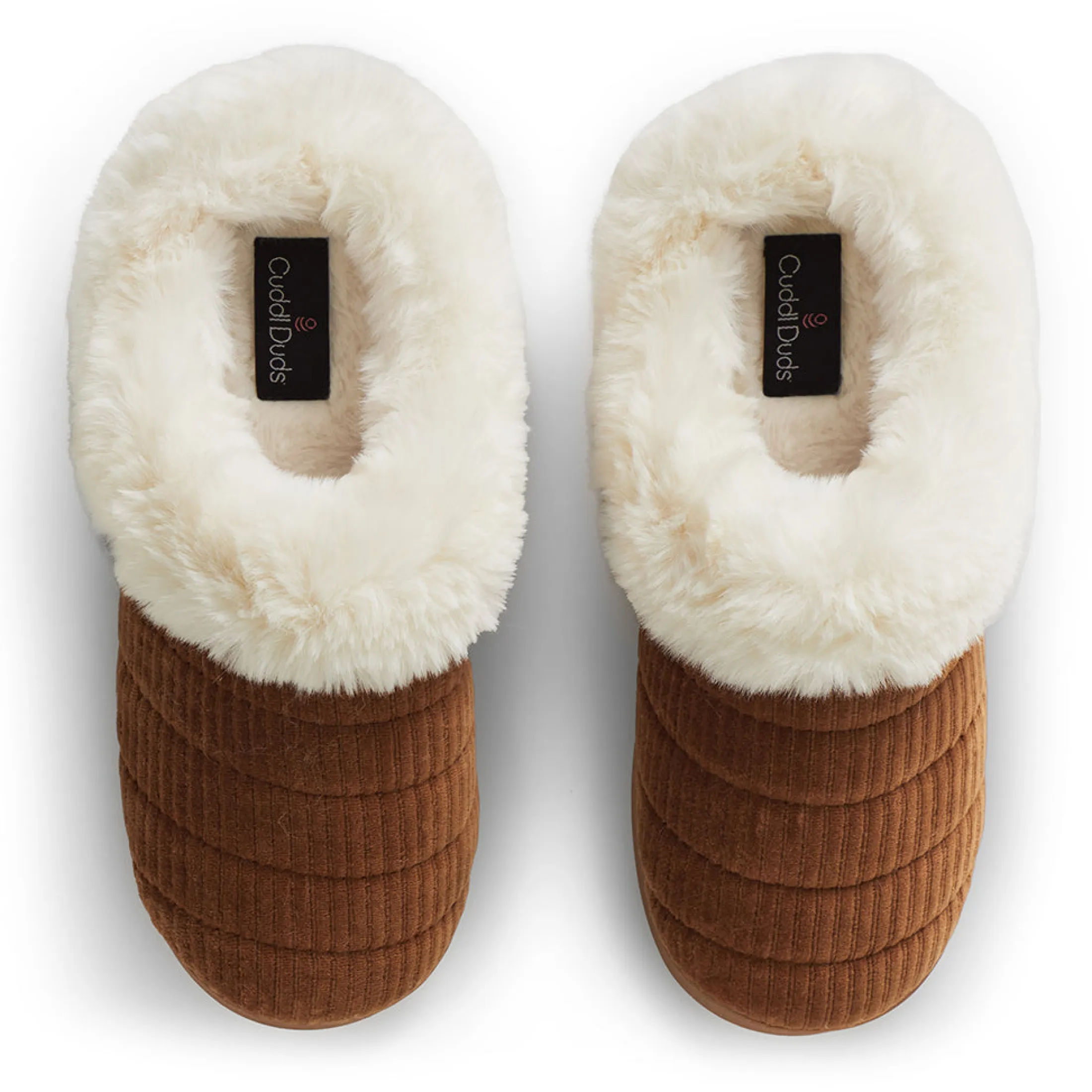Corduroy Clog Slipper with Sherpa Lining