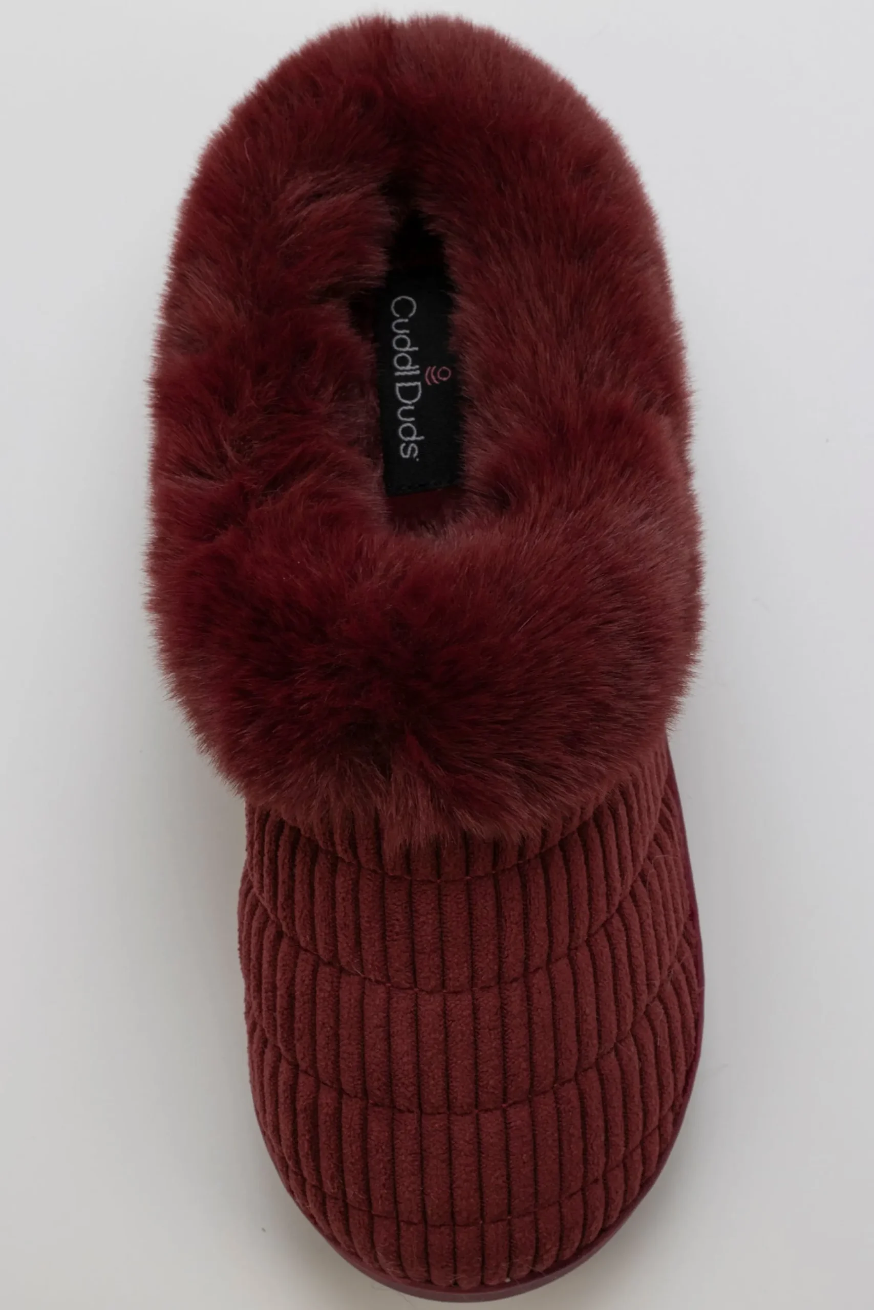 Corduroy Clog Slipper with Sherpa Lining