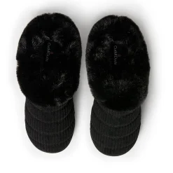 Corduroy Clog Slipper with Sherpa Lining
