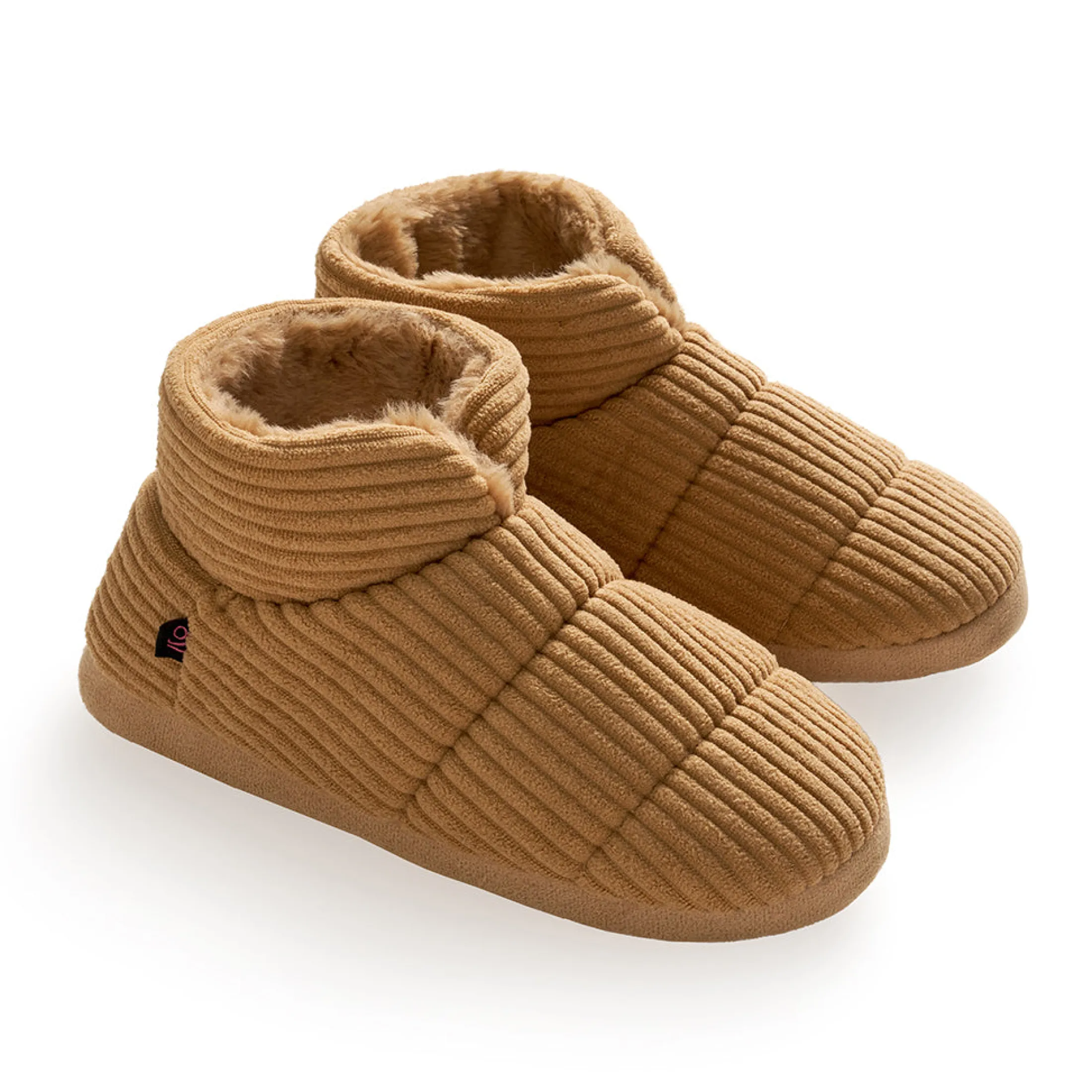Corduroy Puff Bootie Slipper