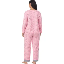 Cotton Rich Long Sleeve Top with Pant Pajama Set PLUS