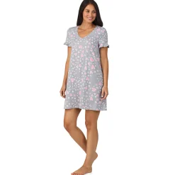 Cotton Rich Ruffled Short Sleeve Sleepshirt