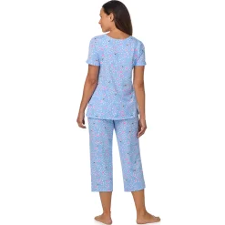 Cotton Rich Ruffled Short Sleeve Top with Pant Pajama Set