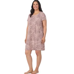 Cotton Rich Short Sleeve Sleepshirt PLUS