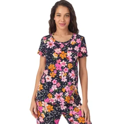 Cotton Rich Short Sleeve Top with Cropped Pant Pajama Set