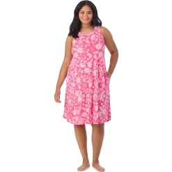 Cotton-Blend Sleeveless Sleep Midi-Gown PLUS