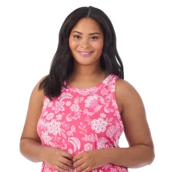 Cotton-Blend Sleeveless Sleep Midi-Gown PLUS