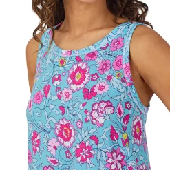 Cotton-Blend Sleeveless Sleep Midi-Gown