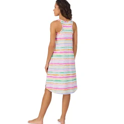 Cotton-Blend Sleeveless Sleep Midi-Gown